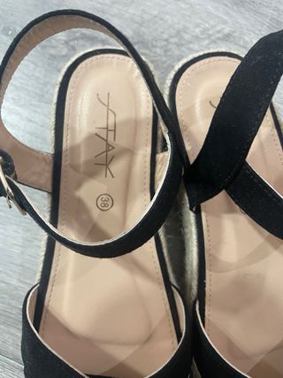 Sandalias JFAY Negras Talla 38,usadas 1 vez