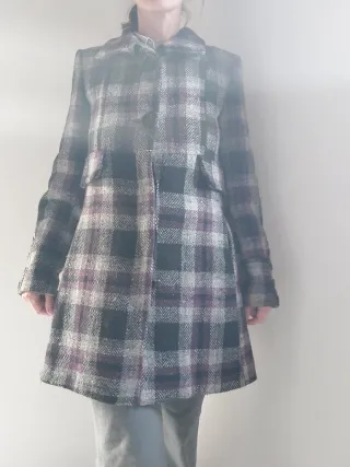 Cappotto invernale scozzese donna