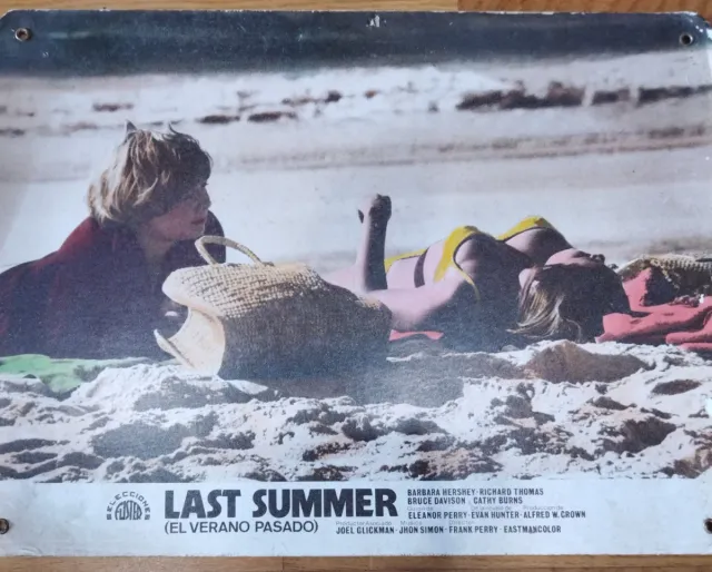 Cartel Película Last Summer 1969 Vintage
