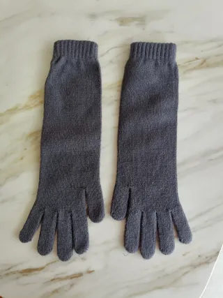 Guantes altos de invierno grises