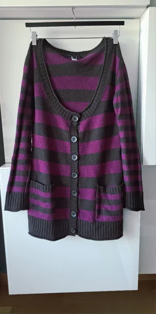 Chaqueta de punto Mango rayas 