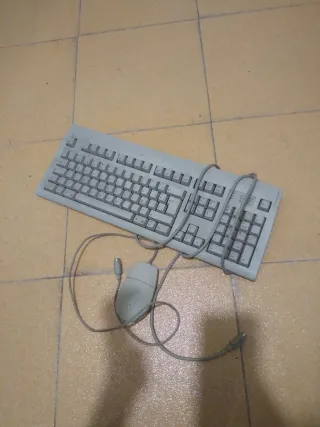Teclado y ratón apple McIntosh vintage 