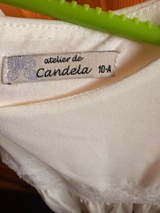 Vestido blanco niña con volantes y encaje