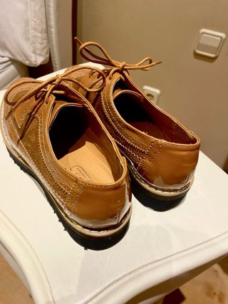 Zapatos Oxford Marrones Mujer