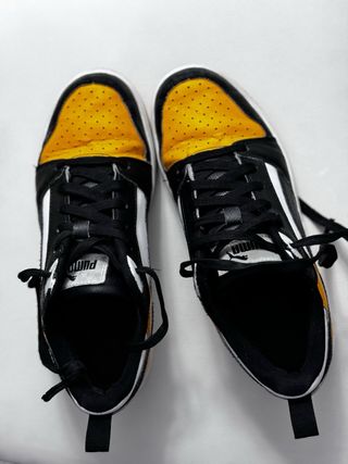 Zapatillas Puma niño casual negras y amarillas