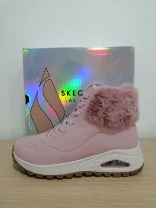 Skechers Donna Rosa con Pelliccia