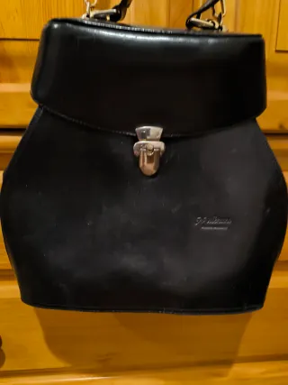 Bolso Vintage Cuero Negro