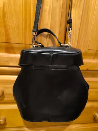 Bolso Vintage Cuero Negro