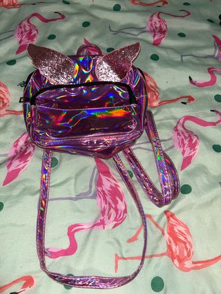 Mochila holográfica con orejas