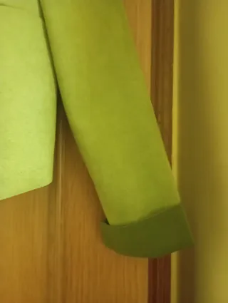 Chaqueta antelina verde oliva talla única