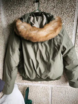 Chaqueta verde Lacoste con capucha
Es talla L.