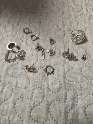 Lote bisutería plata varios diseños