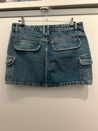 Falda vaquera cargo