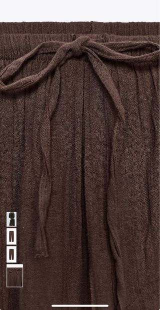 Pantalón Zara fluido bombacho marrón