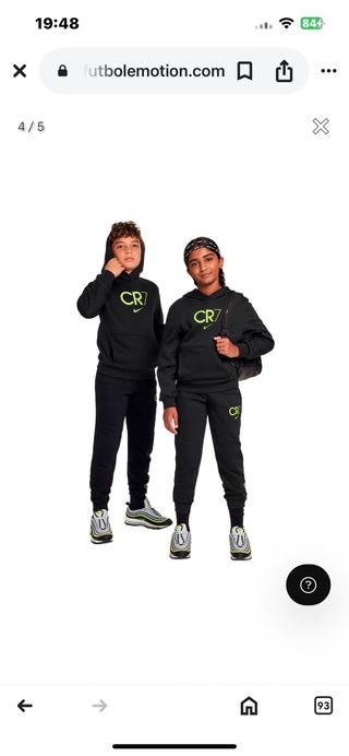 Sudadera Nike CR7 Club Fleece Niño Negra