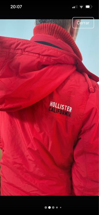 Chaqueta Hollister Roja Hombre