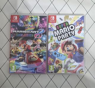 Mario Kart 8 Deluxe y Super Mario Party juegos