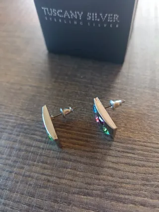 Pendientes Tuscany Silver Plata Multicolor