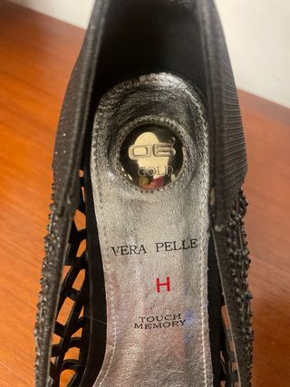Scarpe da sera nere con strass