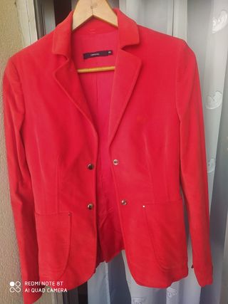 Blazer Rojo Cortefiel Talla 38