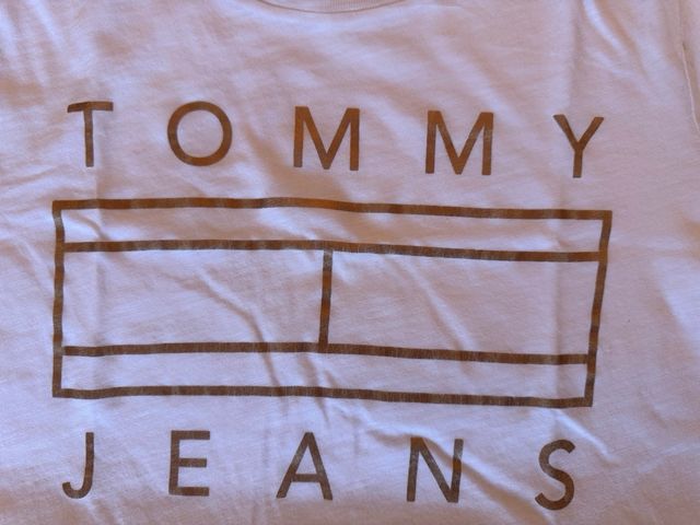Maglia Tommy Jeans Bianca, 100% cotone, Taglia S