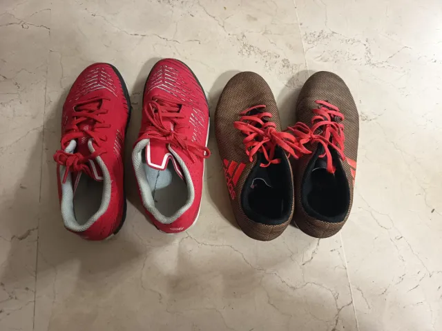 2 pares zapatillas fútbol niño