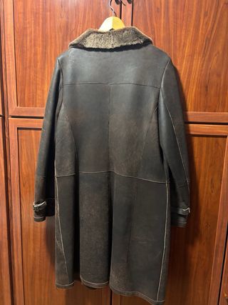 Abrigo de cuero Neus Accensi Marrón