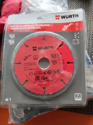 Disco Corte Carburo Würth 115mm