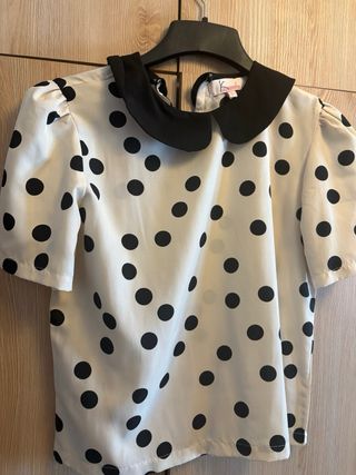 Blusa lunares cuello Peter Pan Talla L