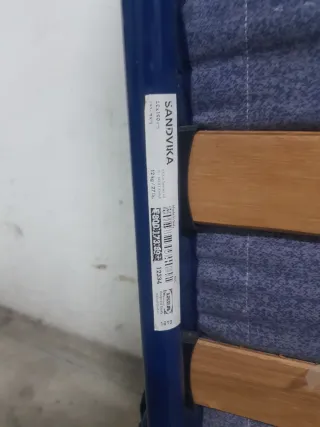 Cama Plegable Azul y Marrón