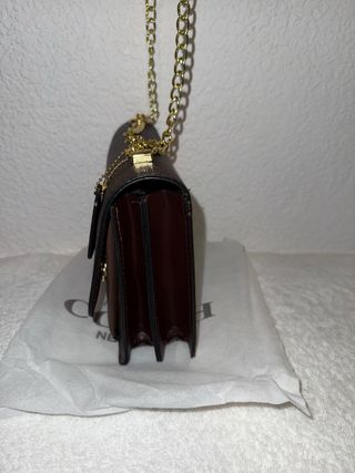 Bolso Coach Marrón y Dorado Cadena
