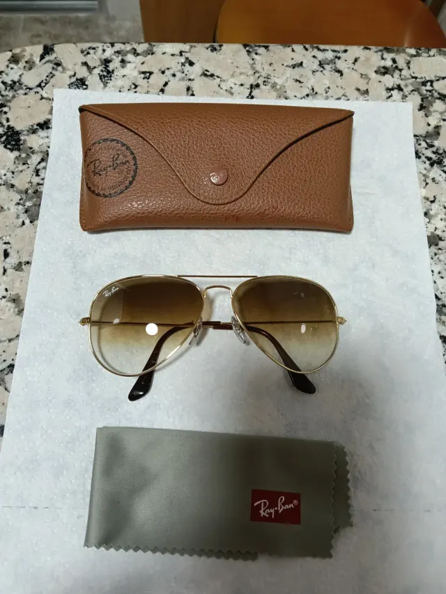 Gafas Ray-Ban Piloto Cristal Dorado