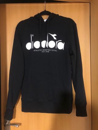 Sudadera Diadora Negra con Capucha