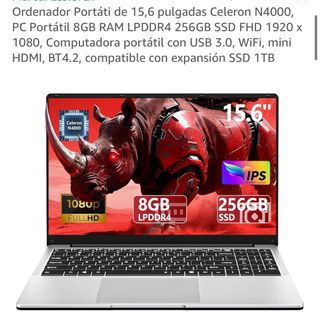 Portátil 15.6 Celeron N4000 8GB RAM 256GB•NUEVO•