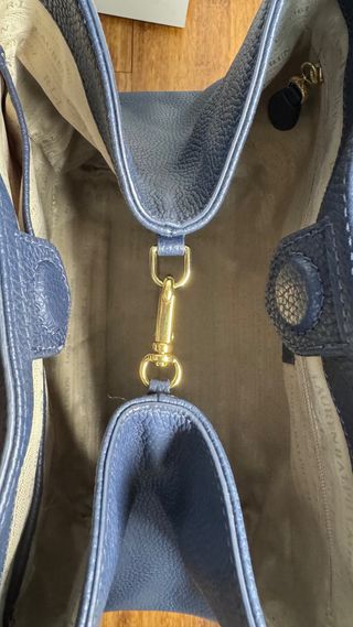 Bolso Piel Ralph Lauren Azul Marino