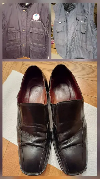 Chalecos multibolsillos y zapatos negros