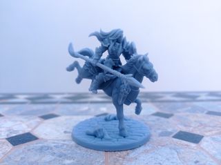 Guerreros humanos a caballo miniaturas en resina