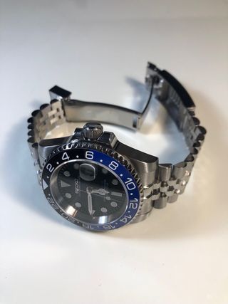 Seiko Mod - GMT “Batman” Reloj Azul/Negro