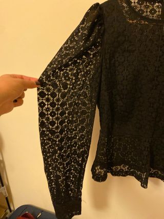 Blusa encaje negro Morgan Talla M
