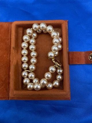 Pulsera doble perlas chapado oro