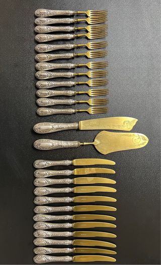 Elegante set posate Argento 800
