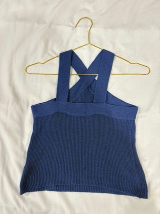 Top NOON azul cruzado Talla XXS