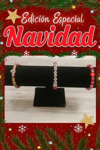 Braccialetti con perline natalizie