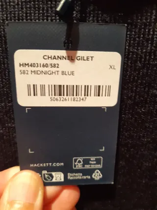 Chaleco acolchado azul marino 
