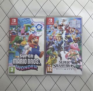 Super Mario Bros Wonder y Smash Bros Ultímate