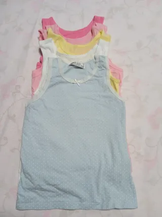 Lote 6 camisetas interiores niña