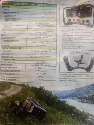 Robot Desbrozadora Control Remoto