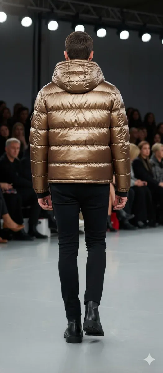 Cazadora dorada acolchada