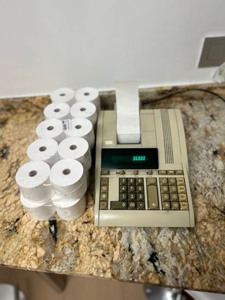 Calculadora Olympia CPD 5212 con rollos