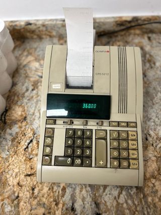 Calculadora Olympia CPD 5212 con rollos